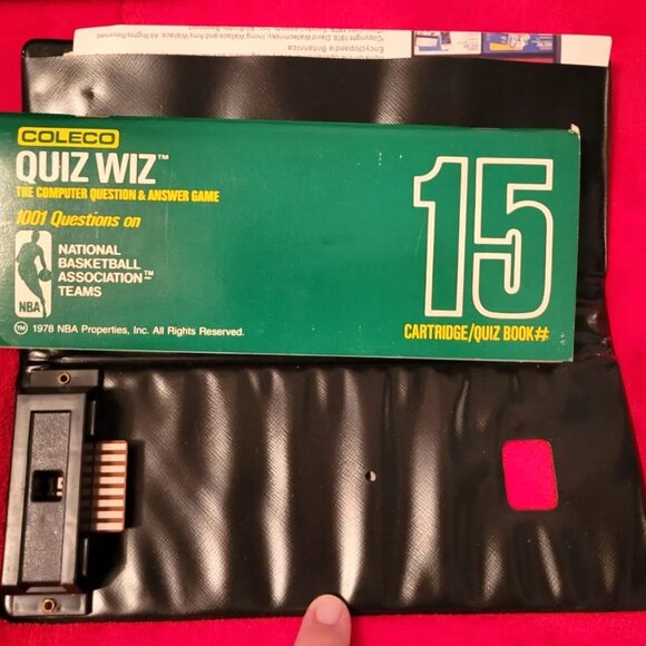 Vintage 1980 Coleco Quiz Wiz Computer and 2 Cartridges Quiz #1 and 15 NBA Teams - Picture 12 of 12